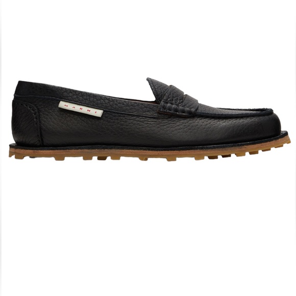 Marni Shoes - Marni leather black penny loafers with rubber sole Sz 38/US 8 like new condition